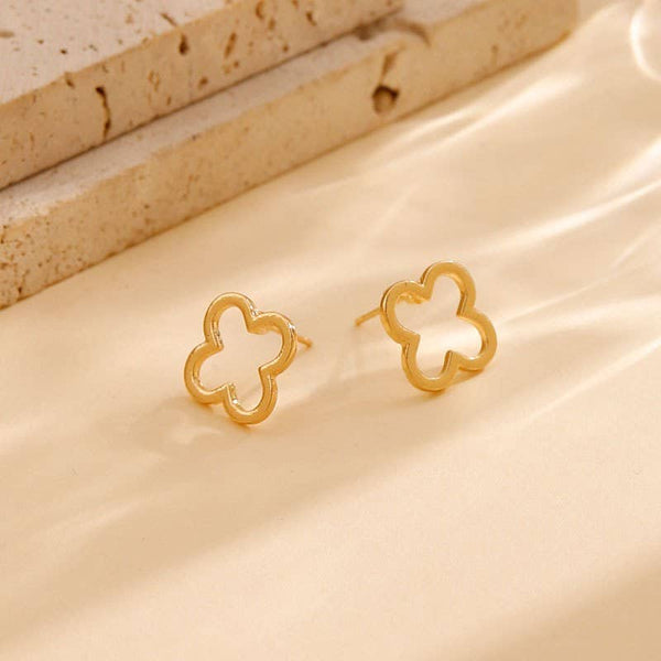Stainless Steel Tarnish Free Waterproof Clover Earring