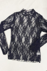 Mesh Lace Top in Black