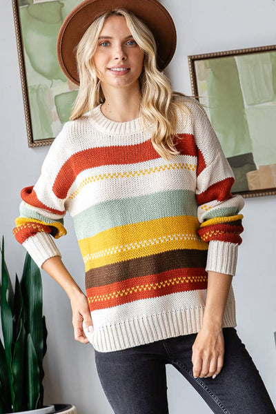 Striped Knit Sweater