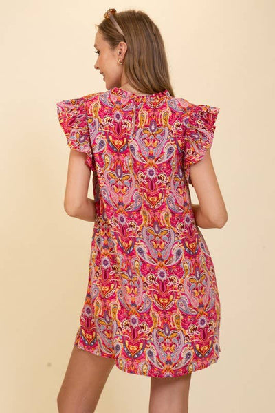 Boho Print Pocket Dress