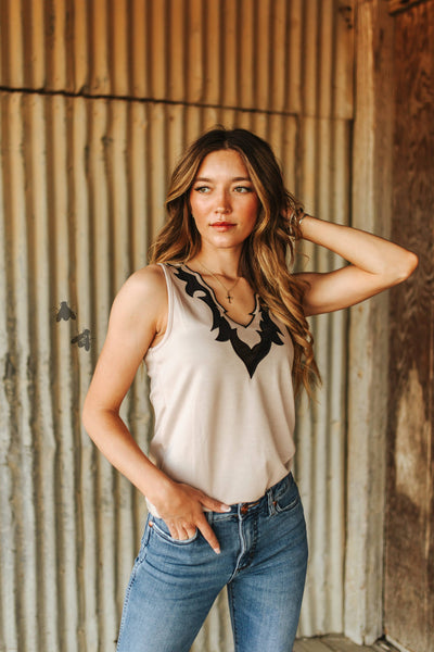 Boot Stitch Llano Tank in Dust