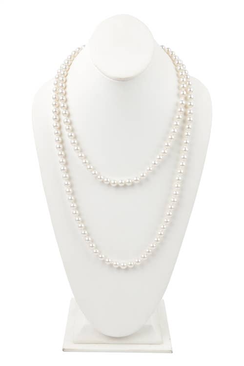 2 String Pearl Beads Necklace