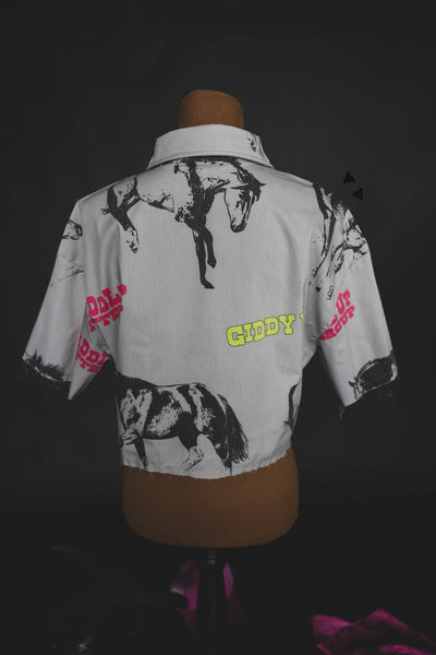 Giddy Up Crop Button Down