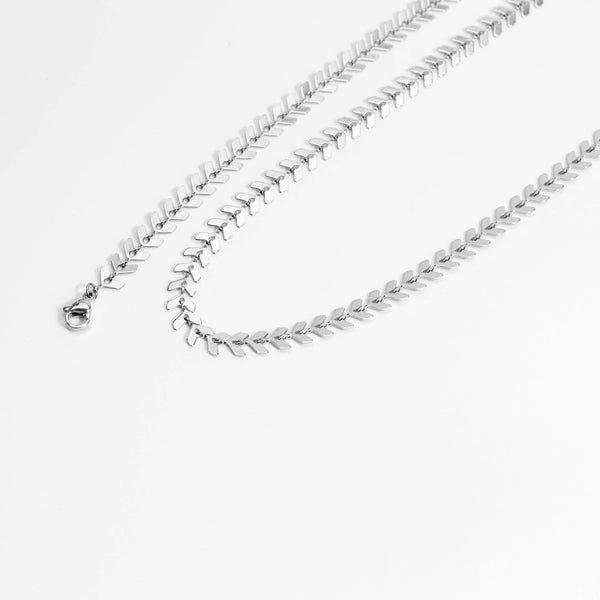 Stainless Steel Chevron Chain Necklace