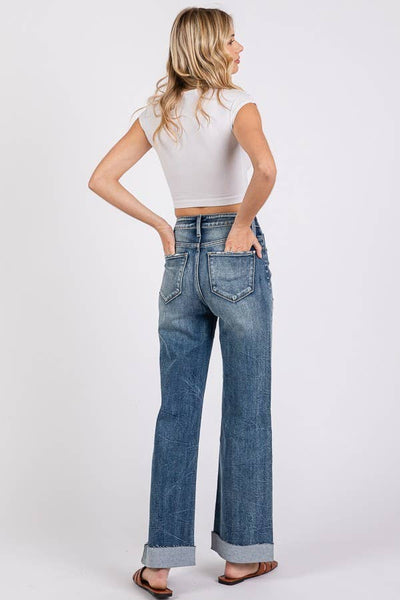 Petra Cuffed Wide Leg Jean
