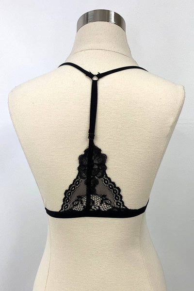 Criss Cross Racerback Lace Bralette