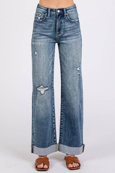 Petra Cuffed Wide Leg Jean