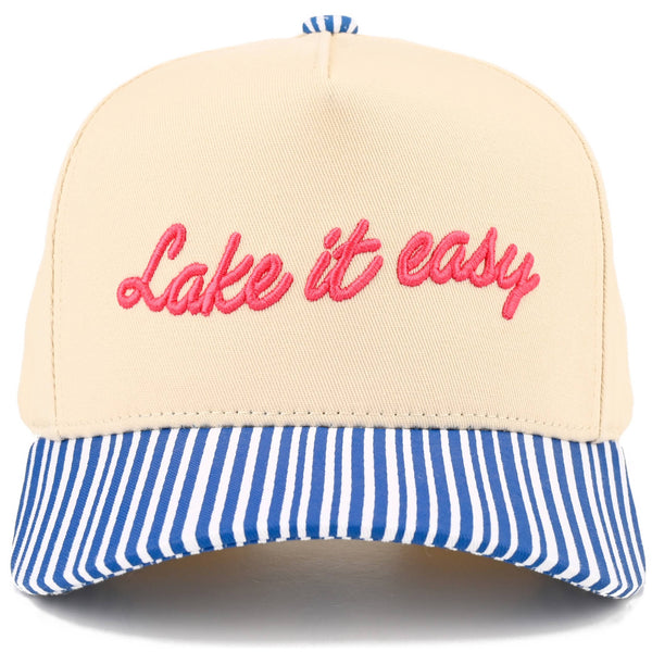 Lake It Easy Embroidered Two-Tone Trucker Hat