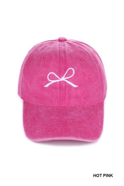 Bow Washed Baseball Hat