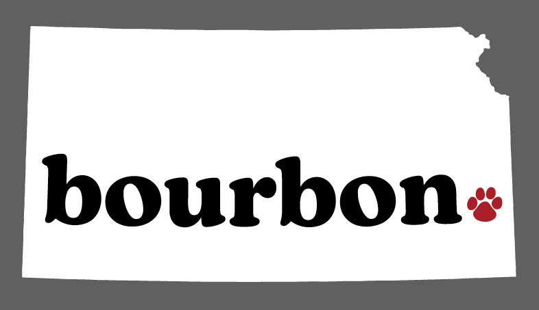 Bourbon with Tiger Paw Window Decal