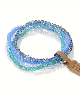 Multi Glass Bead Bracelet Set