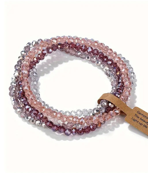 Multi Glass Bead Bracelet Set