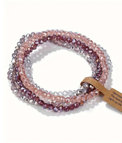 Multi Glass Bead Bracelet Set