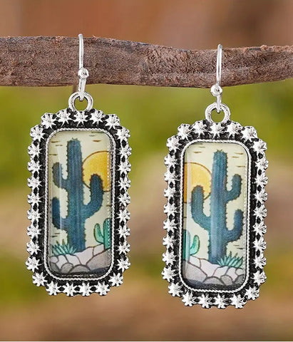 Vintage Cactus Earrings