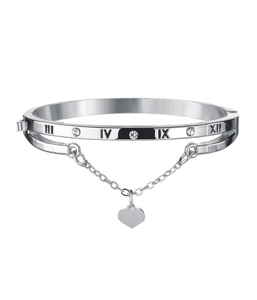 Roman Letter Bangle Bracelet