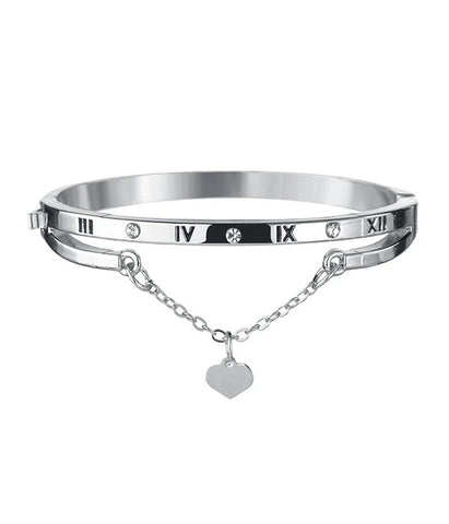Roman Letter Bangle Bracelet