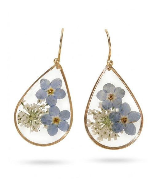 Dried Flower Teardrop Earring
