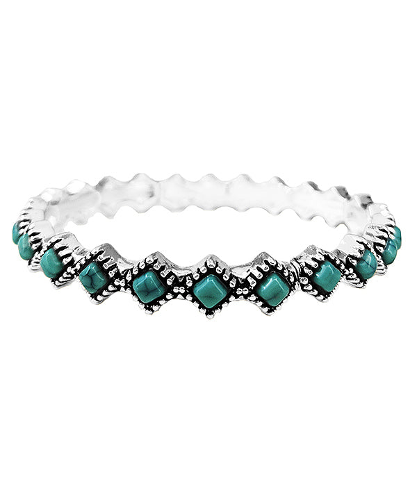 Turquoise Diamond Stretch Bracelet