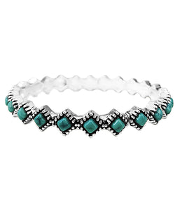 Turquoise Diamond Stretch Bracelet