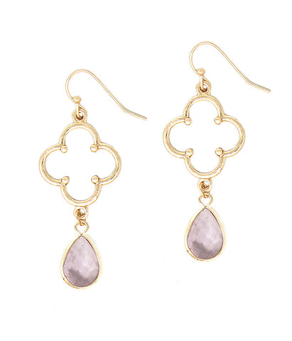 Quatrefoil and Teardrop Earring