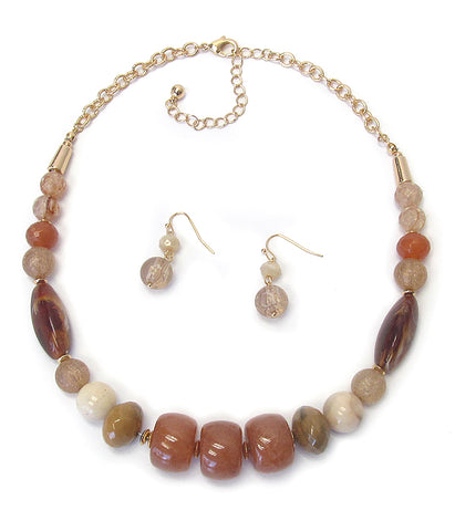Acrylic Beaded Necklace Set