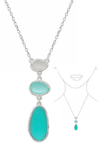 Seaglass Drop Pendant Necklace