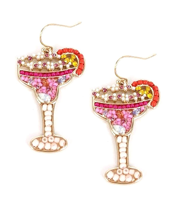 Cocktail Glass Earring