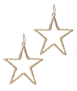 Hammered Star Earrings