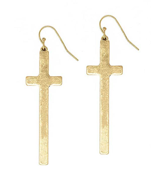 Metal Cross Earrings