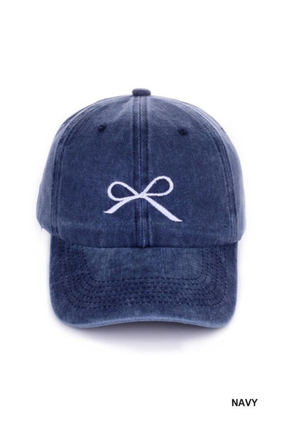Bow Washed Baseball Hat