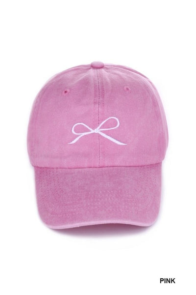 Bow Washed Baseball Hat