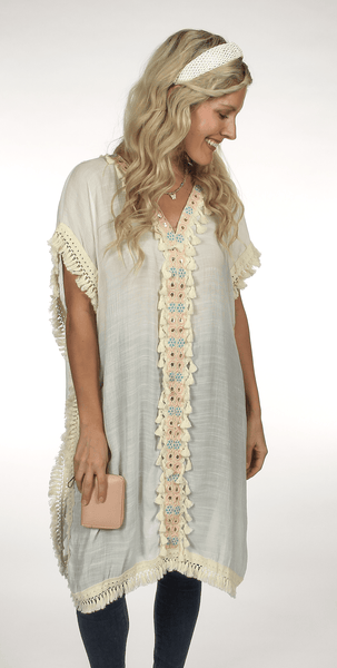 Kaftan With Tassel Detail Cover Up