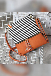 Striped Canvas Crossbody Bag