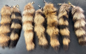 Tanned Authentic Raccoon Tail Accessory