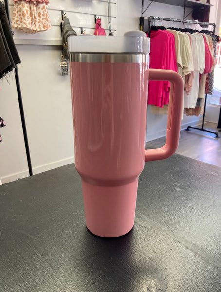 40 oz Shiny Tumbler with Handle