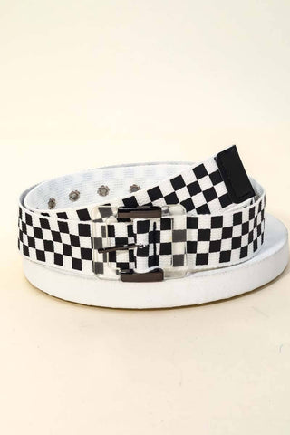 Black and White Checkered Belt