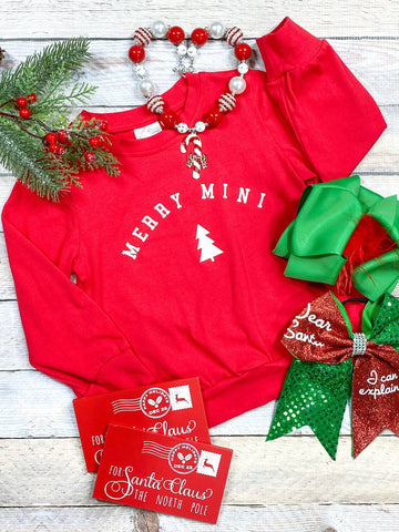 Tween Merry Mini Christmas Sweatshirt