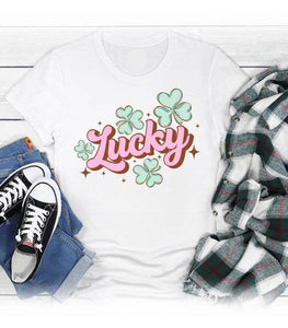 Lucky in Crimson and Clover Graphic Tee