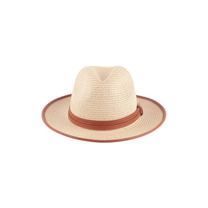 Fedora Summer Hat with Leather Trim