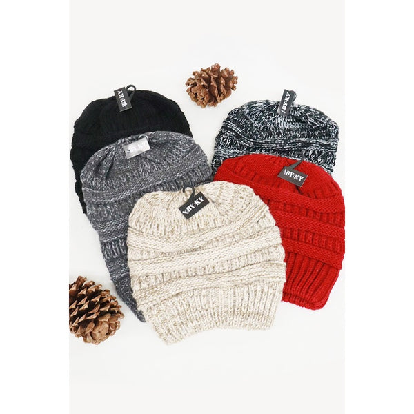 Knit PonyTail Beanies