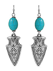 Arrowhead Turquoise Earrings