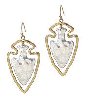 Hammered Arrowhead Earring
